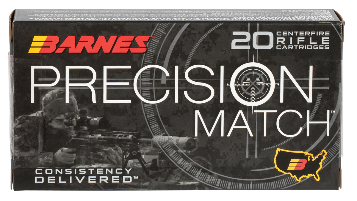 Barnes Bullets Precision Match 6mm Creedmoor 112gr Open Tip Match Boat Tail 20 Rd - Box or Case