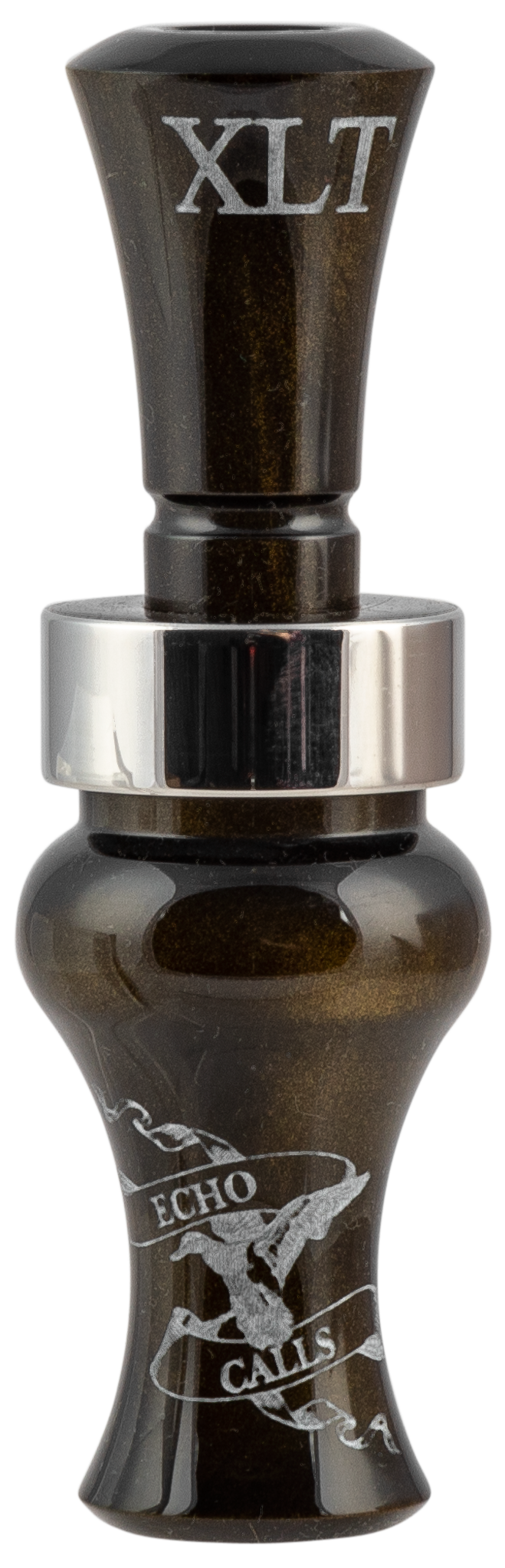 Echo Calls XLT Single Reed Mallard Duck Call - Black Gold Pearl Acrylic