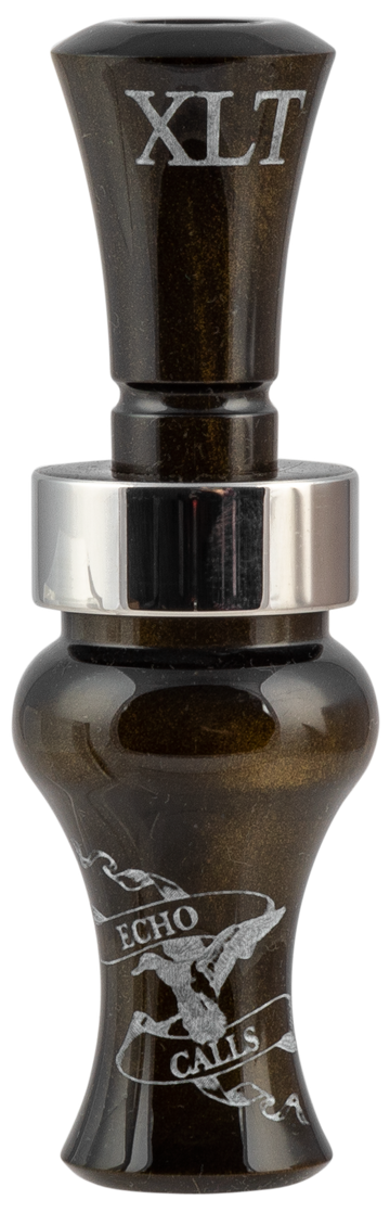 Echo Calls XLT Single Reed Mallard Duck Call - Black Gold Pearl Acrylic