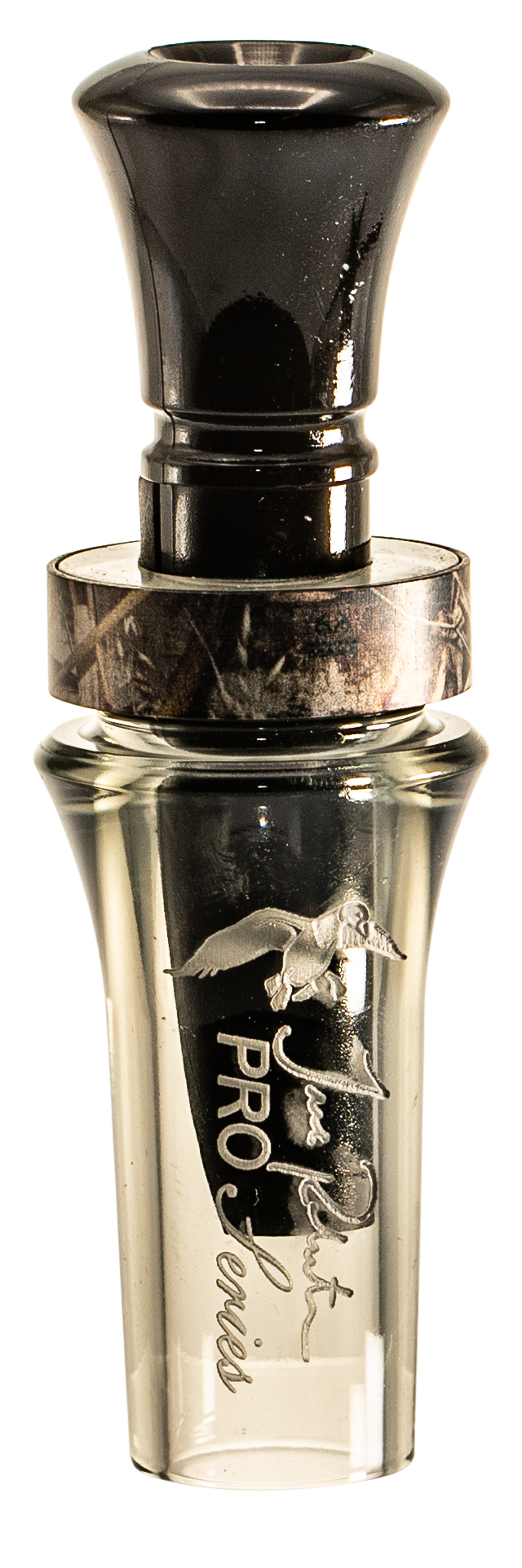 Duck Commander DCPROAS Jase Robertson Pro Series Double Reed Mallard Hen Duck Call - Smoke Gray Acrylic