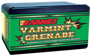 Barnes Bullets Varmint Grenade Ultra High Velocity 223 Rem 50 gr Flat Base Hollow Point 100/Box