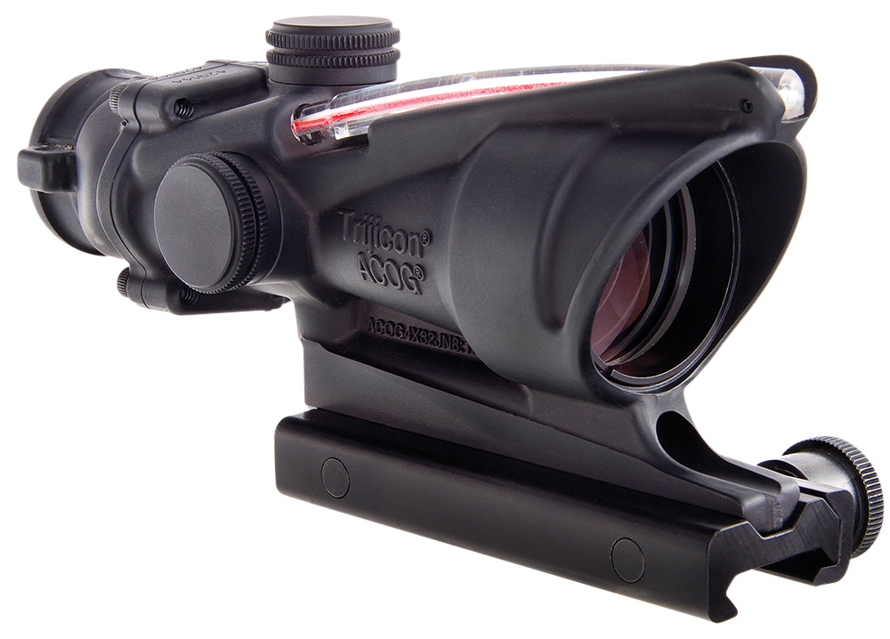 Trijicon 100220 ACOG 4x32mm Illuminated Red Horseshoe w/ Red Dot 6.8 SPC Riflescope - Black Hardcoat Anodized