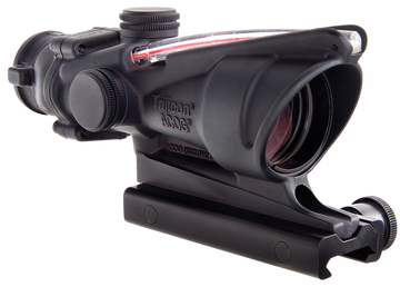 Trijicon 100220 ACOG 4x32mm Illuminated Red Horseshoe w/ Red Dot 6.8 SPC Riflescope - Black Hardcoat Anodized