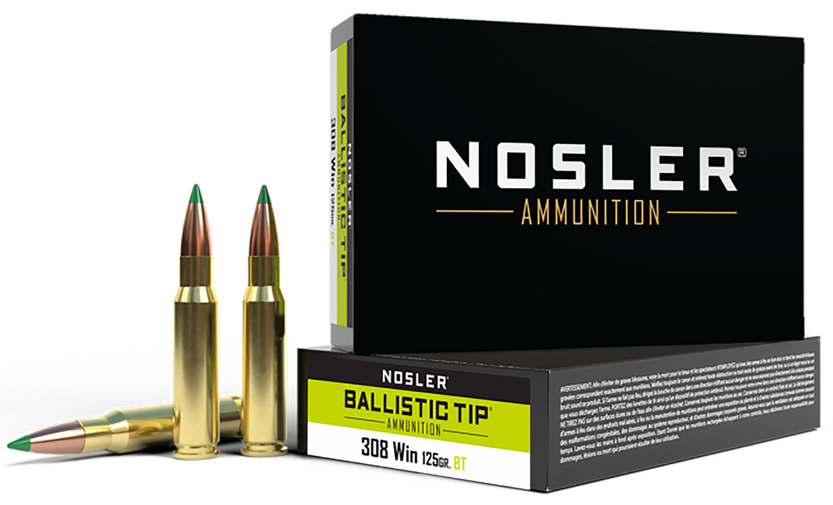 Nosler Ballistic Tip 308 Win 125gr Spitzer 20-Rd/Box - Box or Case