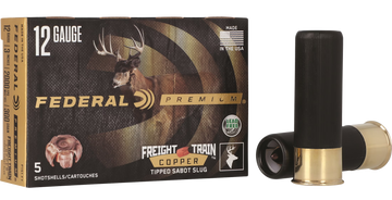 Federal Premium Freight Train 12 Gauge 3" 300gr Copper Sabot Slug - Box or Case