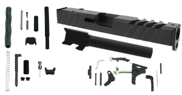 TacFire PKGLK17 Glock 17 Gen3 9mm Luger Parts Kit with RMR Cut Slide - Black