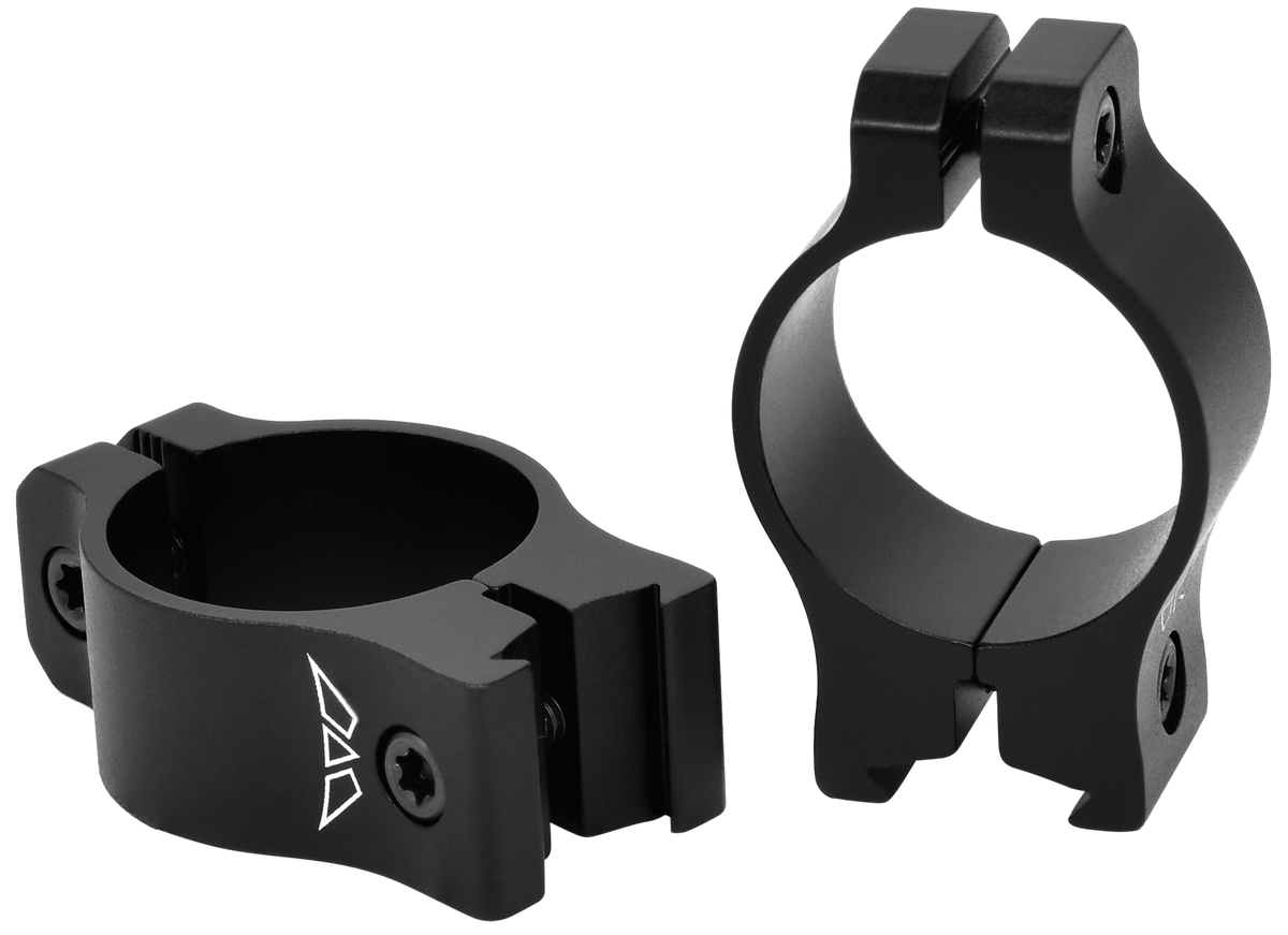 Warne Vapor 1" Low Rimfire Scope Rings - Matte Black Aluminum 0 MOA 3/8" Dovetail
