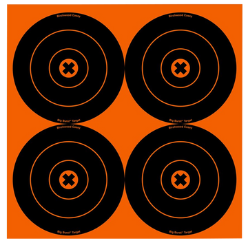Birchwood Casey Big Burst 6" Bullseye Self-Adhesive Paper Target 12 Pack