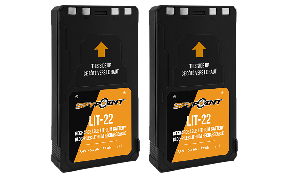 Spypoint LIT-22 Rechargeable Lithium Battery Pack 7.4V 5.4Ah - Twin Pack