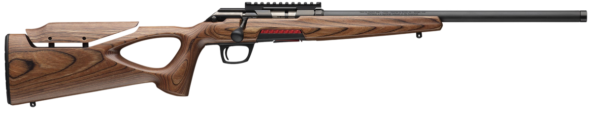 Winchester Guns Xpert Target 21 Sharp 18" 10+1 Bolt Action Rifle - Matte Black Threaded Bull Barrel, Thumbhole Laminate Stock