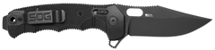 S.O.G Seal XR 3.90" Folding Clip Point Plain S35VN Black Cerakote GRN Handle