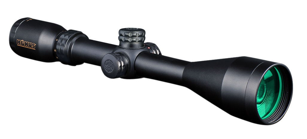 Konus KonusPro Hunting 3-9x50mm 1" Tube Dual Illuminated Blue/Red Engraved 30/30 Riflescope - Matte Black