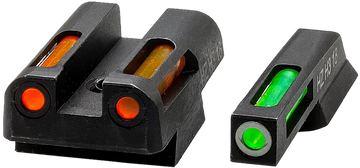 Hiviz LiteWave H3 CZN421 Tritium/Fiber-Optic Sight Set for CZ 75/85/P-01 - Green/Orange