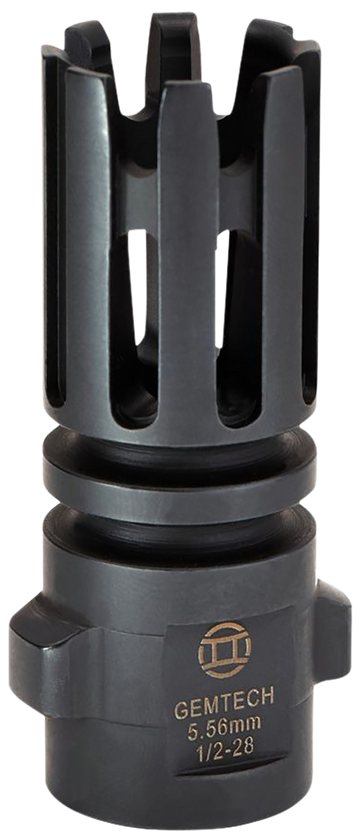 Gemtech Quickmounts Flash Hider 5.56x45mm NATO 1/2x28 Black Steel - AR Platform