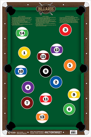 Action Target Entertainment Pool Table Paper Hanging Target 23" x 35" 100/Box