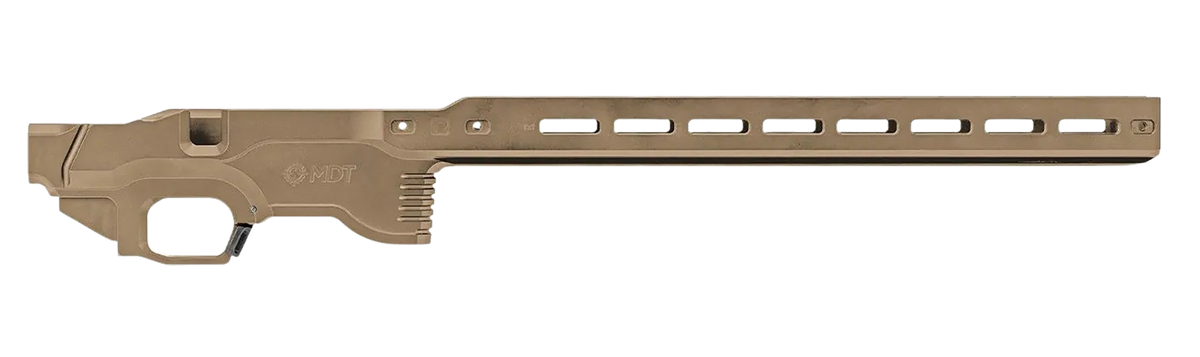 MDT ACC Premier Gen2 Chassis Base Cerakote Flat Dark Earth Aluminum - Ruger American Rimfire Right Hand