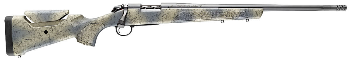 Bergara Rifles B-14 Wilderness Sierra 6.5 PRC 20" 3+1 Bolt-Action Rifle - Sniper Gray Cerakote, Woodland Camo Stock