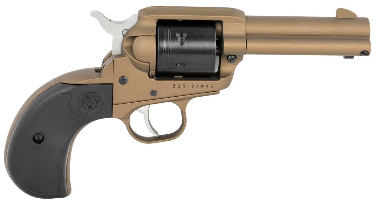 Ruger Wrangler 22 LR 3.75" 6-Shot Revolver - Burnt Bronze Cerakote - Black Birdshead Grip