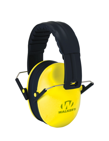 Walkers Game Ear Baby & Kids Folding Muff 23 dB Over the Head Yellow/Black Polymer