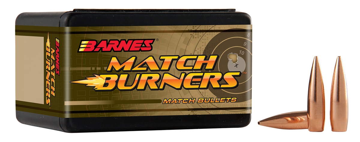 Barnes Bullets Match Burners 22 Cal .224 85 gr Match Burners Boat Tail - 100 Per Box