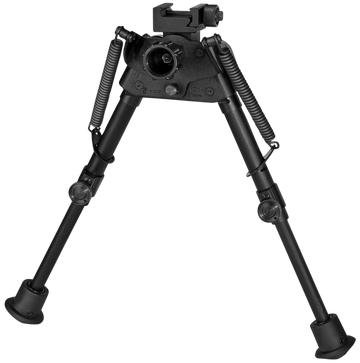 Harris S-BR2P Swivel Bipod Picatinny 6-9" Black Steel/Aluminum - Self-Leveling Legs, Rubber Feet
