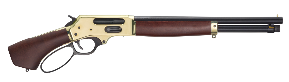 Henry Axe H018BAH410 .410 Bore 5+1 15.14" Lever-Action Shotgun - Polished Brass Receiver, American Walnut