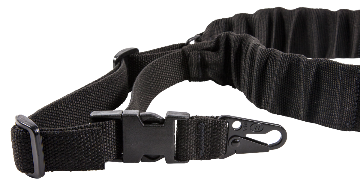Blue Force Gear UDC Padded Bungee Single-Point Sling 35-55" Black Cordura w/ HK Snap Hook