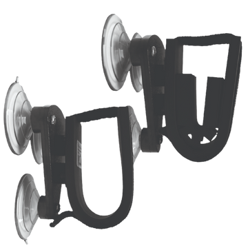 Rugged Gear 10010 Suction Cup Gun Holder Black Metal