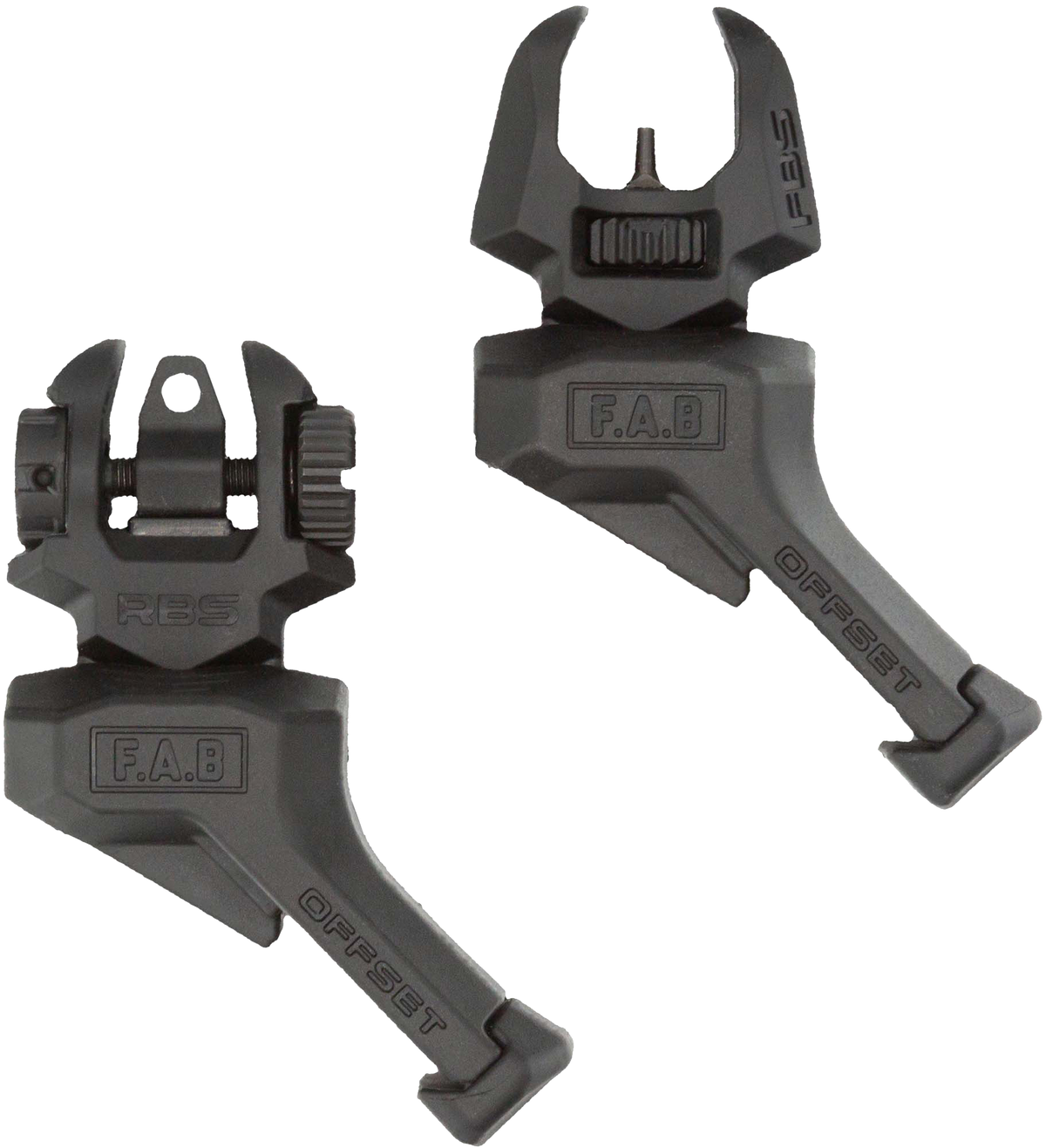 FAB Defense FXFRBSOSB Offset Flip-Up Iron Sights - Black