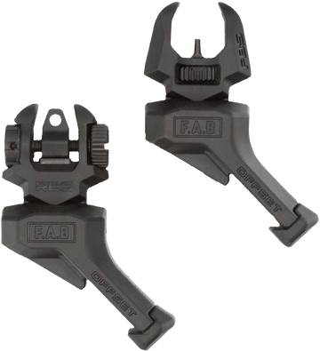 FAB Defense FXFRBSOSB Offset Flip-Up Iron Sights - Black