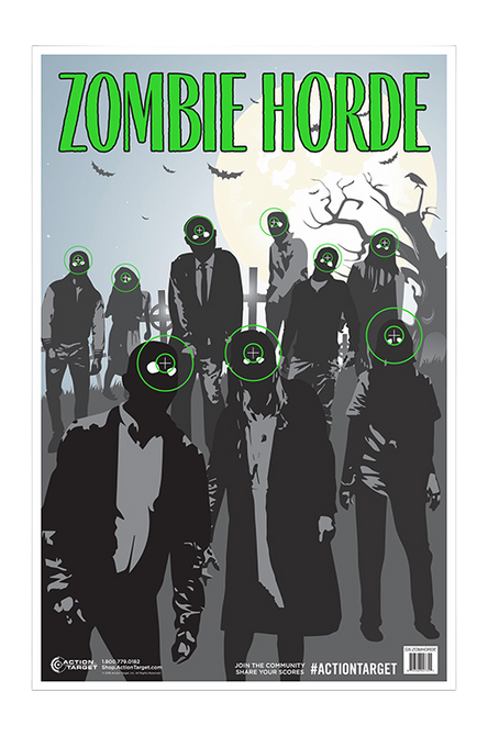 Action Target Zombie Horde Game Paper Hanging Target 100/Box