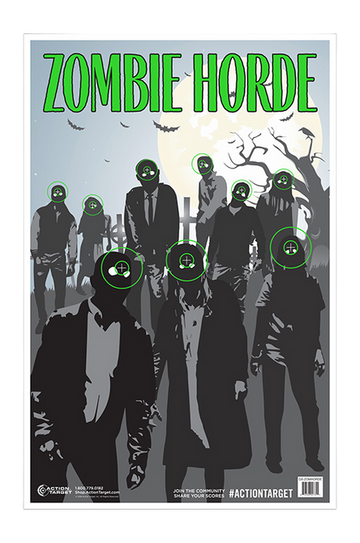 Action Target Zombie Horde Game Paper Hanging Target 100/Box