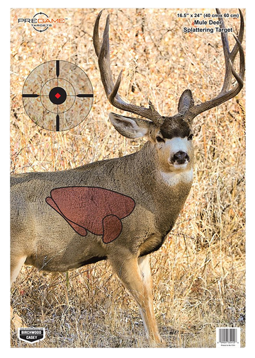 Birchwood Casey Pregame Mule Deer Paper Target 16.5" x 24" 3 Pk Hanging
