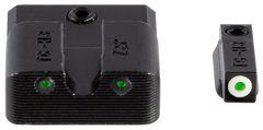 TruGlo Tritium Pro S&W 380 Shield EZ Night Sight Set - Green Tritium / White Outline Front