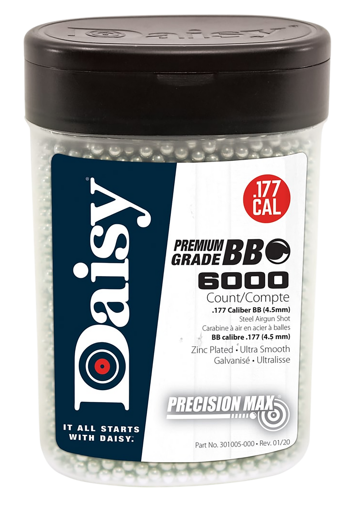 Daisy PrecisionMax .177 BB Zinc-Plated Steel 6000 Count