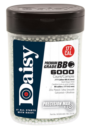 Daisy PrecisionMax .177 BB Zinc-Plated Steel 6000 Count