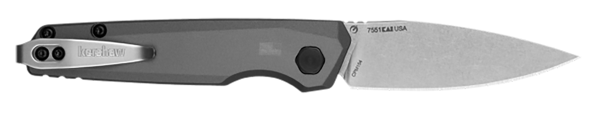 Kershaw Launch 18 2.79" Folding Spear Point Plain Stonewashed CPM-154 Automatic Knife