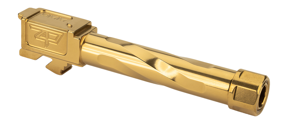 Zaffiri Precision Threaded Barrel 9mm 4.5" Gold TiN - Fits Glock 19 Gen 3-5