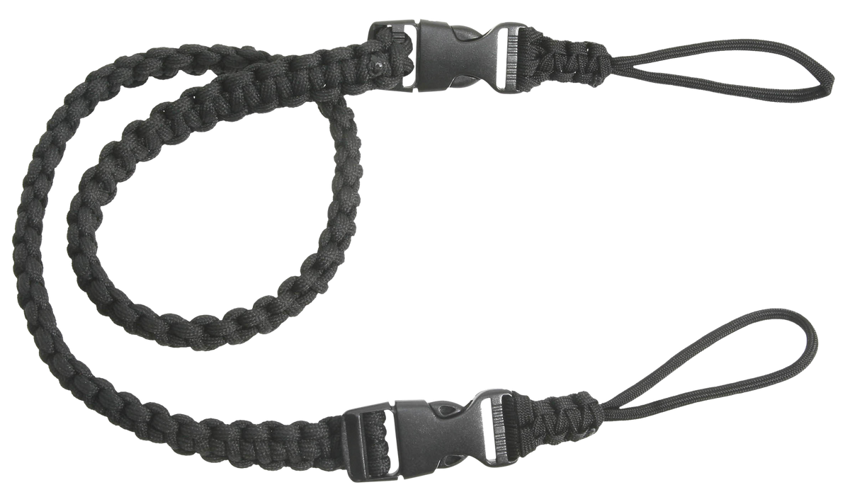Outdoor Connection Bino-Strap 0.63" W x 32.50" L Black Paracord