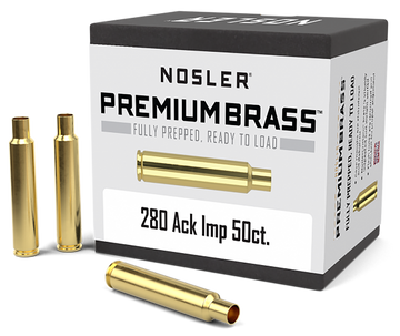 Nosler Premium Brass 280 Ackley Improved 50/Box Unprimed Rifle Cases