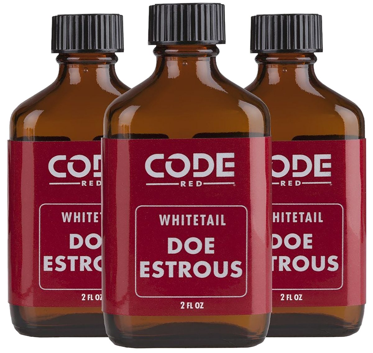 Code Blue Code Red Doe Estrous 2 fl oz Doe Urine Deer Attractant Liquid Scent 3 Pack