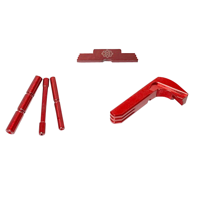 Cross Armory CRG4OKRD 3 Piece Kit Extended Glock Gen4 Red Anodized