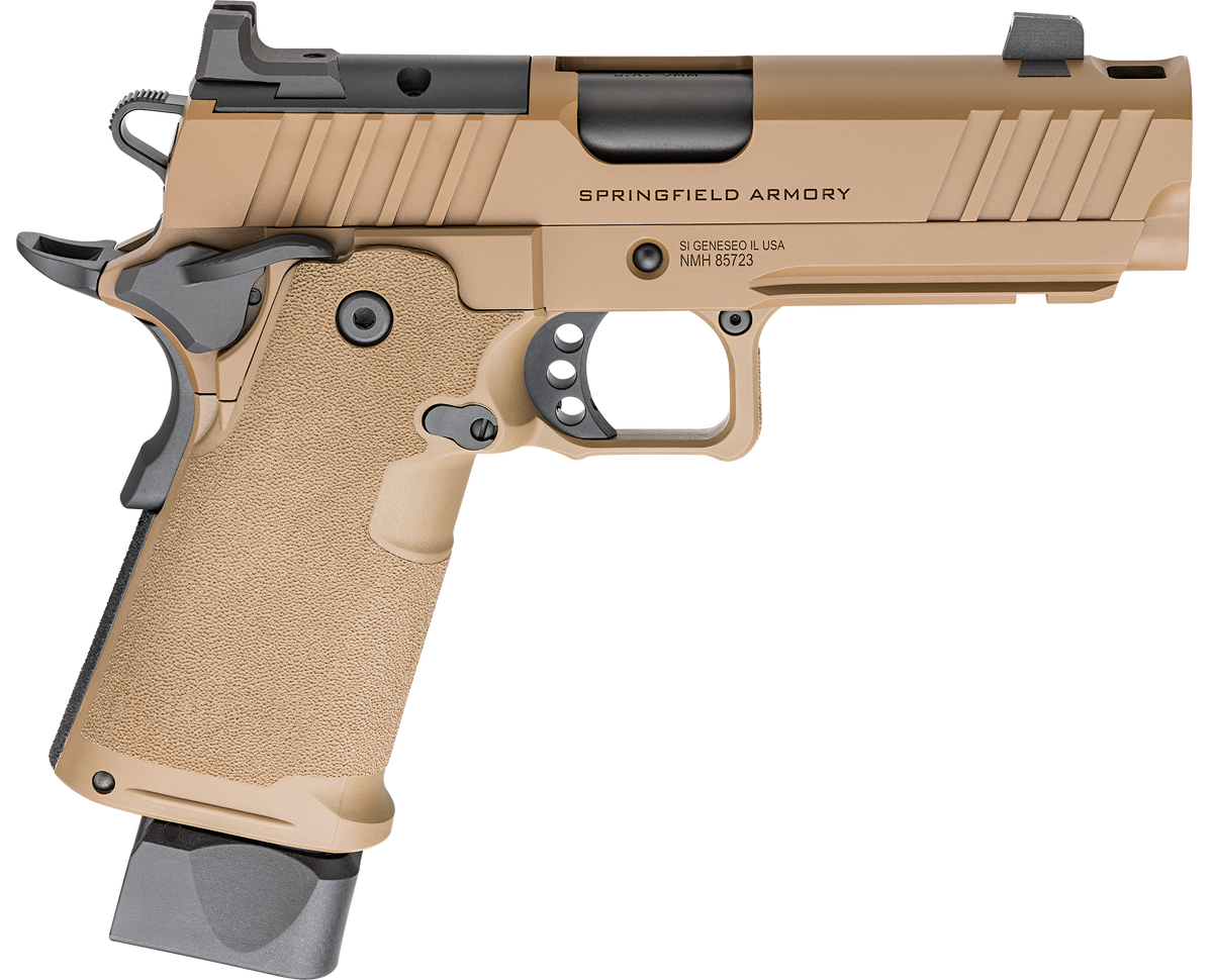 Springfield Armory 1911 DS Prodigy Comp 9mm Luger 4.25" 20+1 Semi-Auto Pistol - Coyote Brown