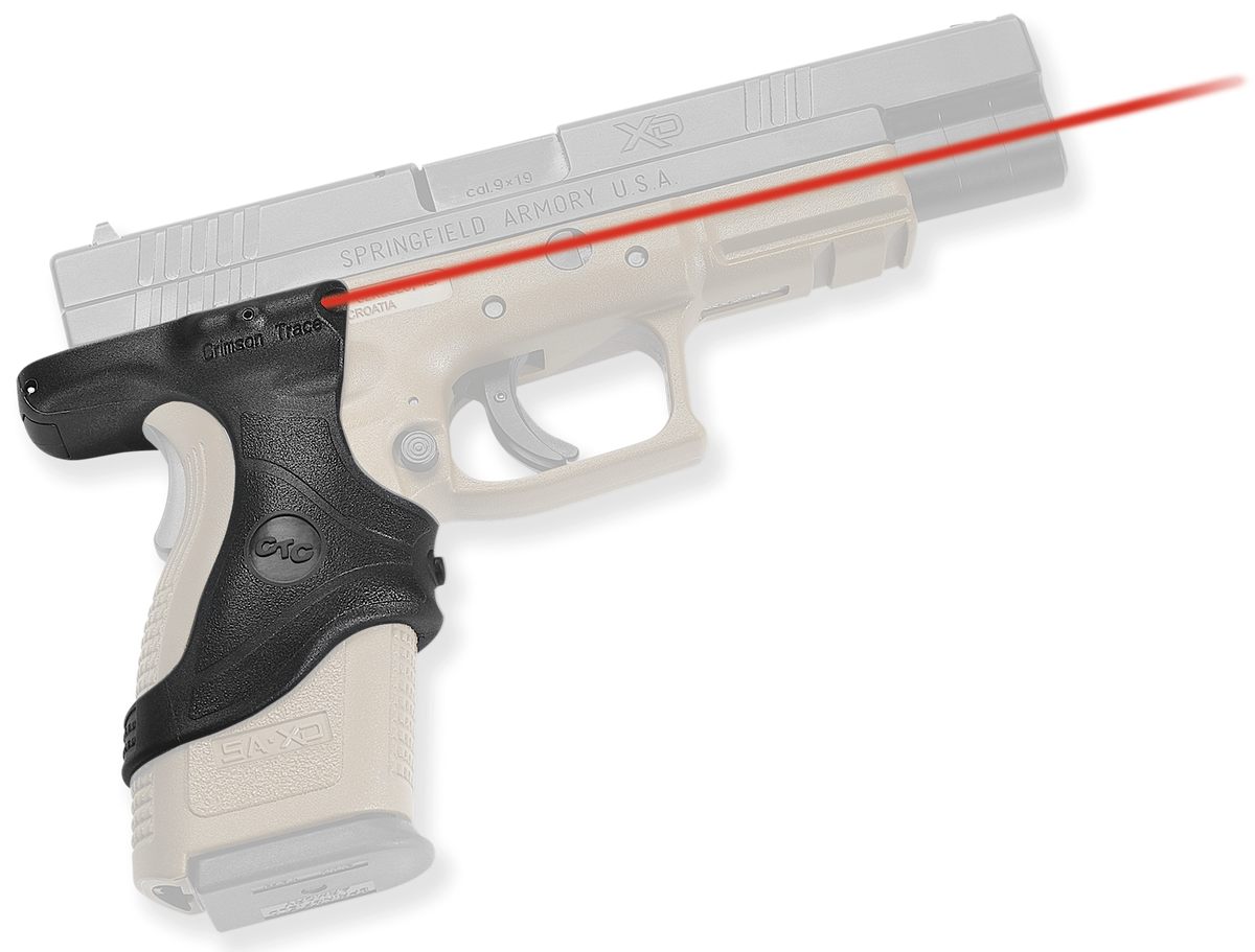 Crimson Trace LG-446 Lasergrips Springfield XD Red Laser Black Polymer