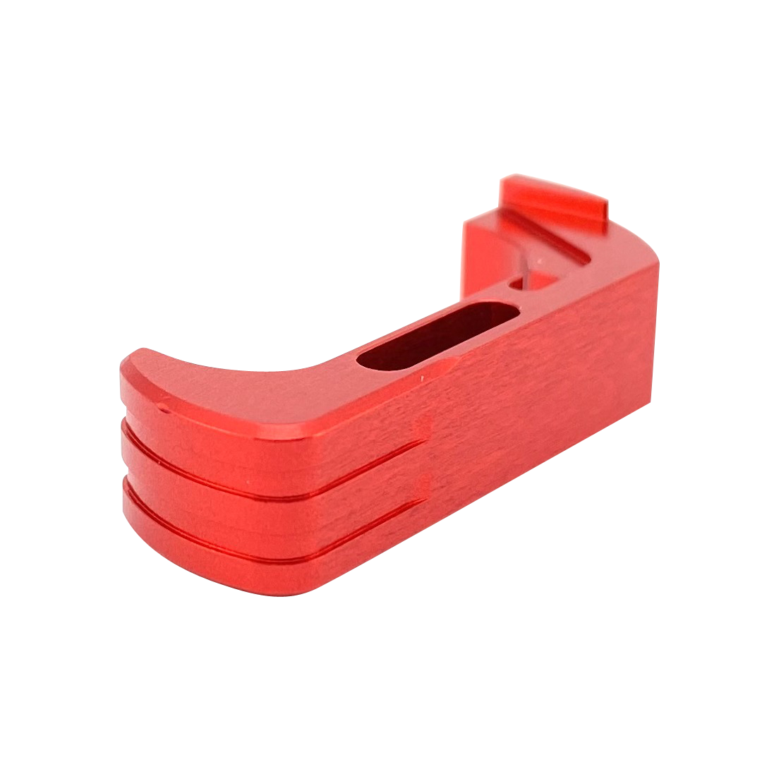 Cross Armory CRG5MCRD Extended Magazine Catch Glock Gen 4-5 Red Anodized Aluminum