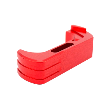 Cross Armory CRG5MCRD Extended Magazine Catch Glock Gen 4-5 Red Anodized Aluminum