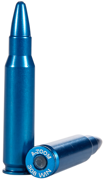 A-Zoom 12328 Rifle Blue Snap Caps .308 Win/7.62 NATO 10-Pack Dummy Rounds