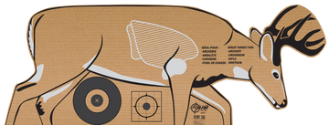 EZ-Aim 6033 Deer Silhouette Standing Cardboard Crossbow/Rifle/Shotgun Target - Brown/White