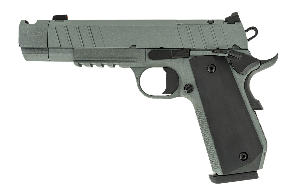 Tisas Arms 1911 Night Stalker Carry 45 ACP 4.25" 8+1 SAO Pistol - Gray Cerakote