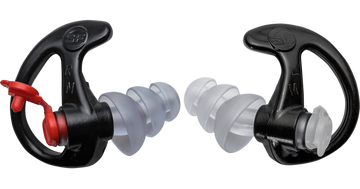 Surefire EP4 Sonic Defenders Plus 24 dB Flanged Polymer Earplugs - Medium, Black